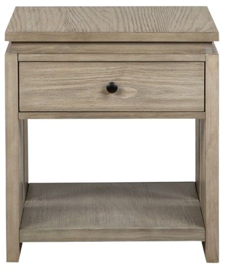 Magnussen Home® Conrad Stone Harbor Gray Rectangular End Table-1