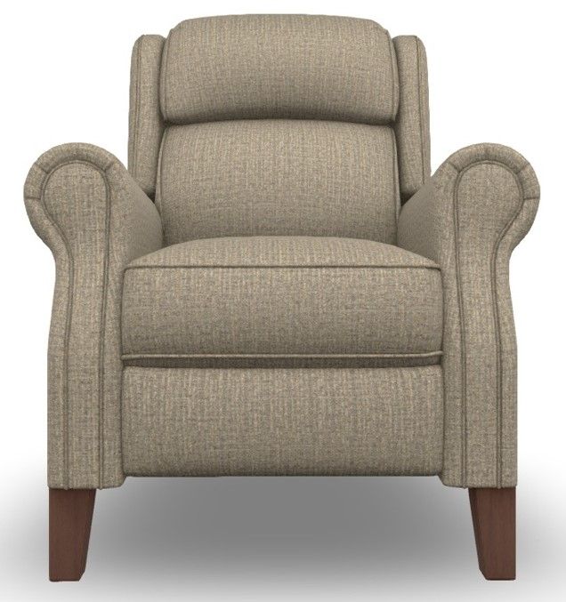 Best® Home Furnishings Customizable Joanna Power High Leg Recliner with Dark Walnut Legs-1