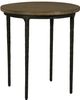 Nest Home Collections Chloe Antique Natural End Table with Black Base-0