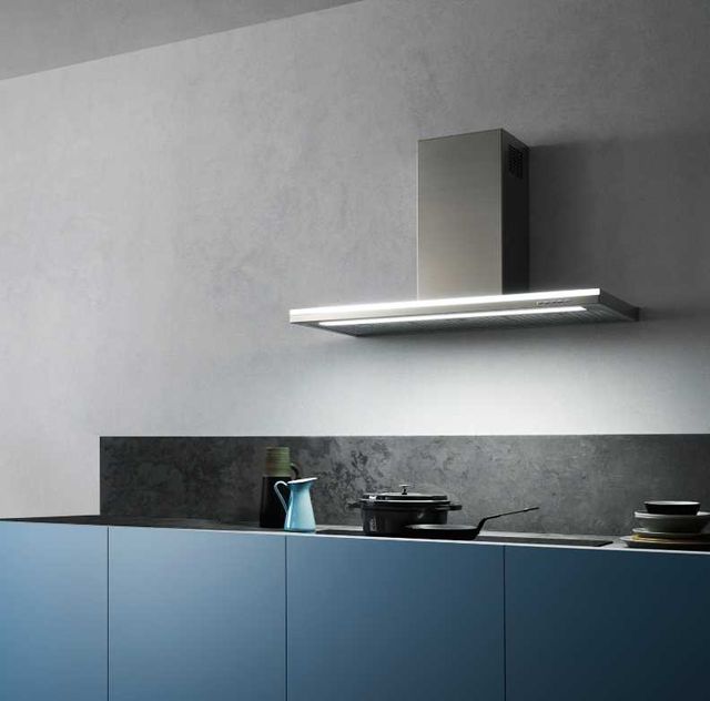 Falmec Lumen 36" Scotch Brite Stainless Steel Island Range Hood-1