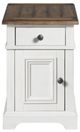 Intercon Drake French Oak 22" Chairside Table with Rustic Gray Base-1