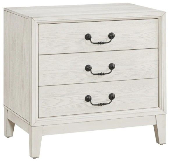 Flexsteel® Arlington Rustic White 3-Drawer Nightstand-0