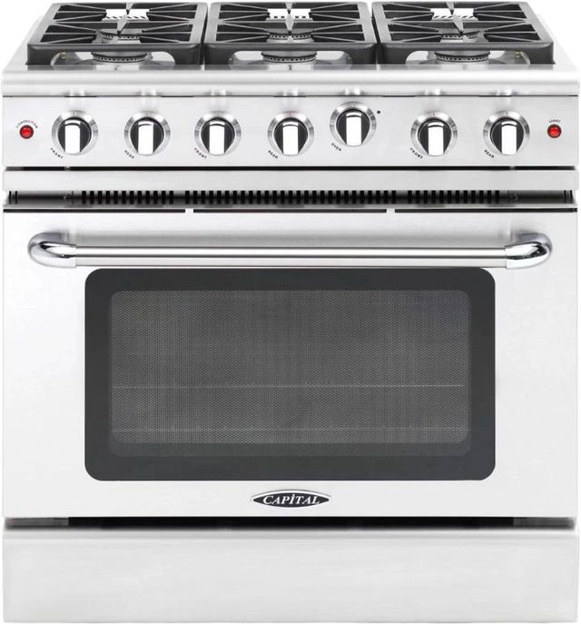 Capital Cooking™ Precision™ 36" Stainless Steel Pro Style Gas Range-0