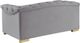 TOV Furniture Farah Grey Velvet Loveseat-1