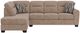 Benchcraft® Olten 2-Piece Mocha Left-Arm Facing Sectional and Chaise-1