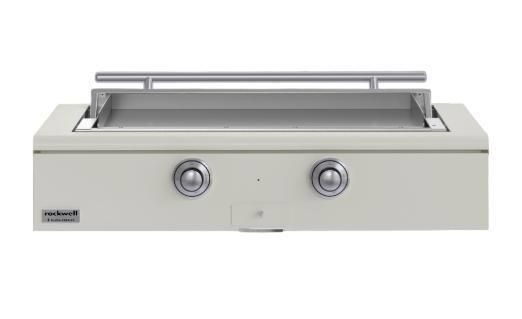 Caliber™ Rockwell Social 48" Antique White Built-In Natural Gas Outdoor Griddle with Stainless Steel Hardware-0