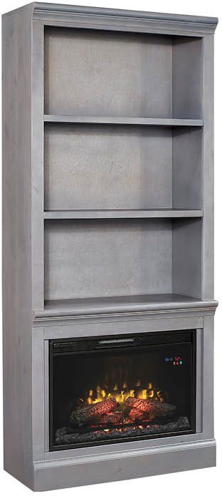 Aspenhome® Churchill Smokey Grey Fireplace Display Case-0