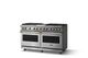 Viking® 5 Series 60" Stainless Steel Pro Style Dual Fuel (NG) Range with Brushed Brass Trim-2
