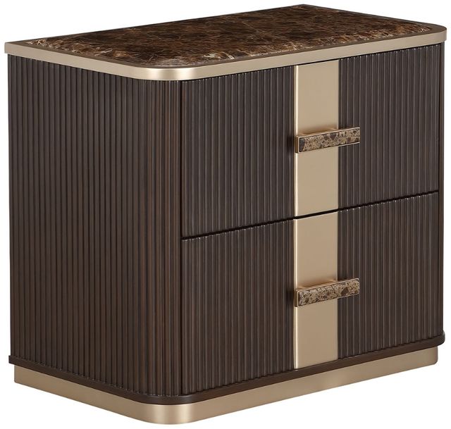 Michael Amini® West Kensington Medium Espresso 2-Drawer Nightstand-0