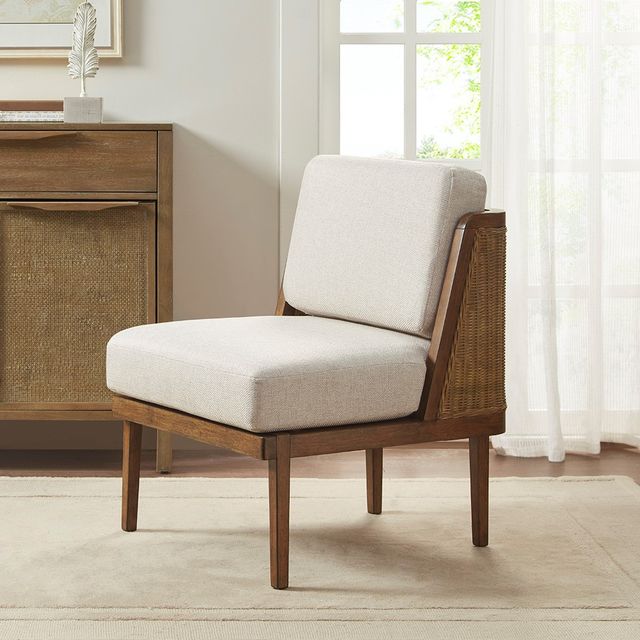 Olliix by Madison Park Solana Natural Rattan Armless Chair-3