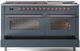 Ilve® Nostalgie II Series 60" Blue Grey Pro Style Dual Fuel Range-4