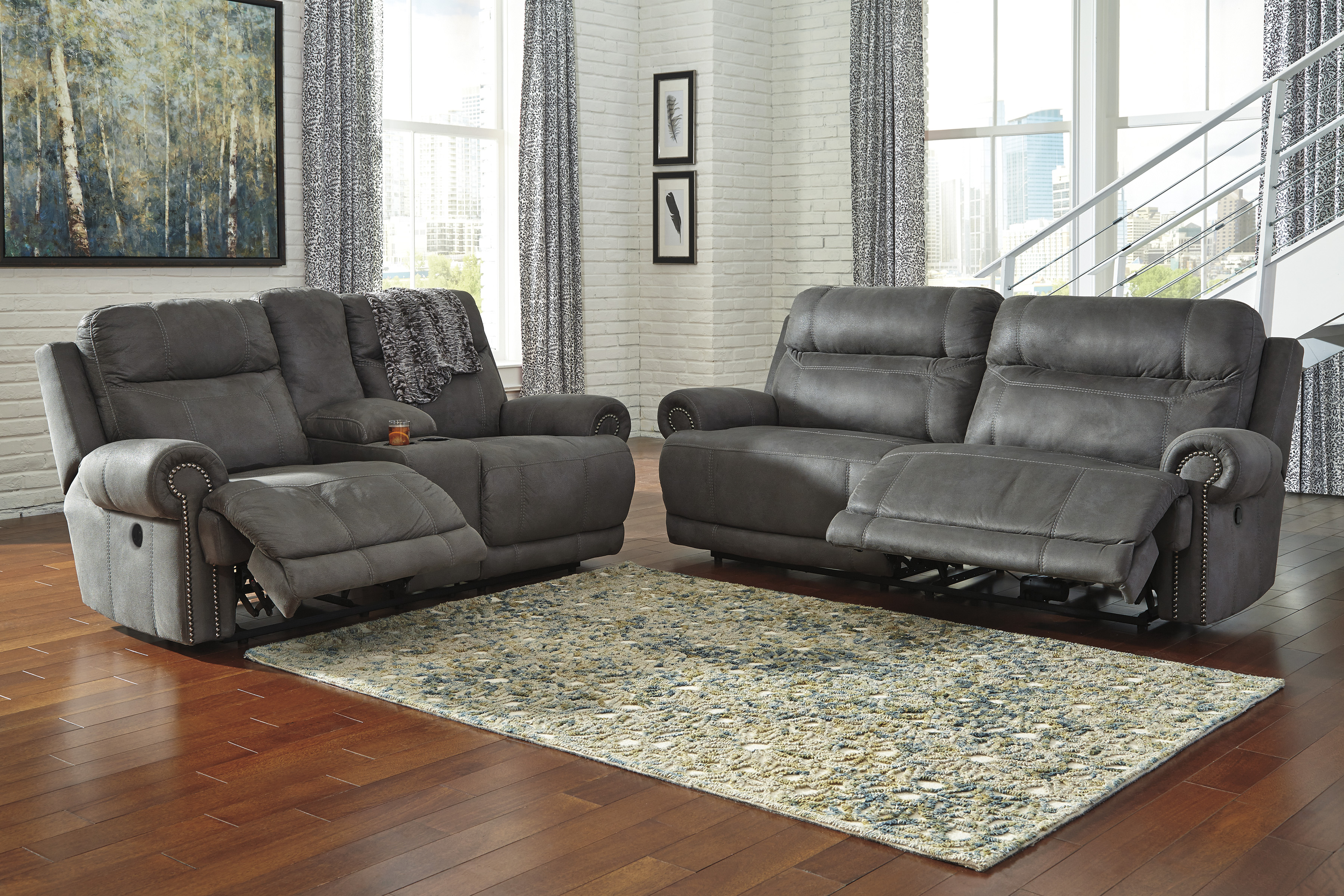 Signature Design By Ashley Reclining Sofa - Thumbnail 4