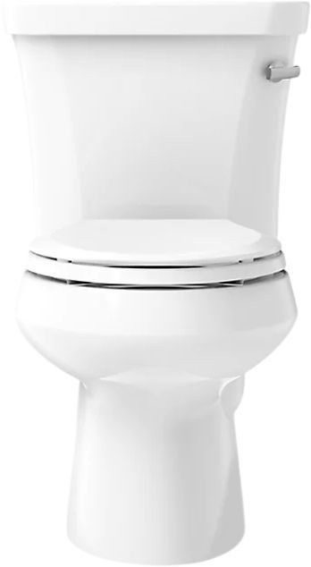 KOHLER® Wellworth® White 2-Piece Elongated Right-Hand Trip Toilet, 1.28 Gpf with Tank Cover Lock-1