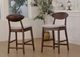 Furniture of America® Sargans 2-Piece Rich Walnut Counterheight Chair-2
