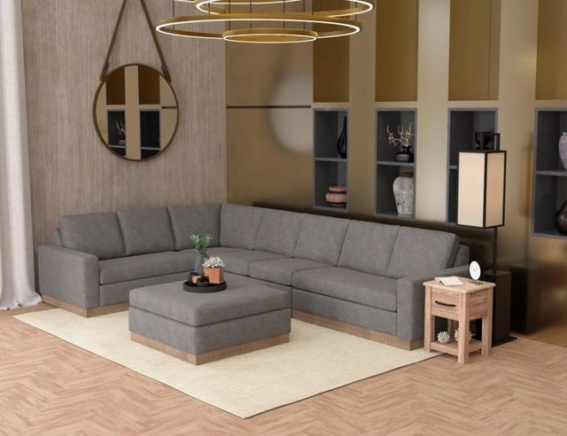 International Furniture Direct Georgia Gray Ottoman-1