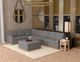 International Furniture Direct Georgia Gray Ottoman-1