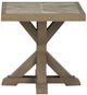 Signature Design by Ashley® Laguna Heights Beige Aluminum/Porcelain Outdoor End Table-2