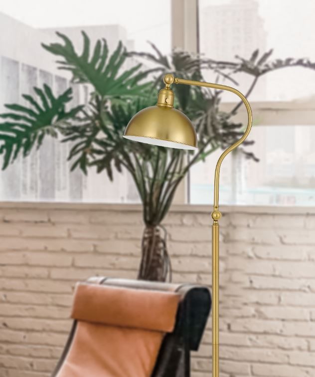 Cal® Lighting & Accessories Antique Brass Floor Lamp-2