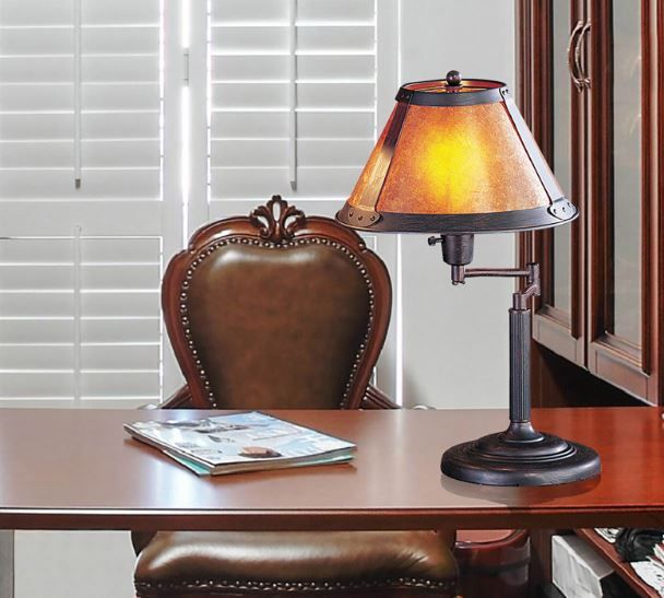 Cal® Lighting & Accessories Rust Desk Lamp-1