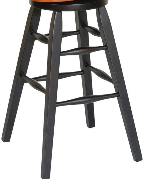 TEI St. Michael Windsor Black/Woontone 30" Swivel Bar Stool-2