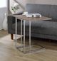 ACME Furniture Danson Weathered Oak Side Table with Chrome Base-3