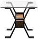 Magnussen Home® Sawyer Toasted Nutmeg Glass Top End Table with Smoked Iron Base-3