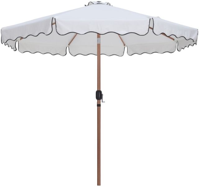 Meridian Furniture Amalfi White Aluminum Outdoor Patio Umbrella-0