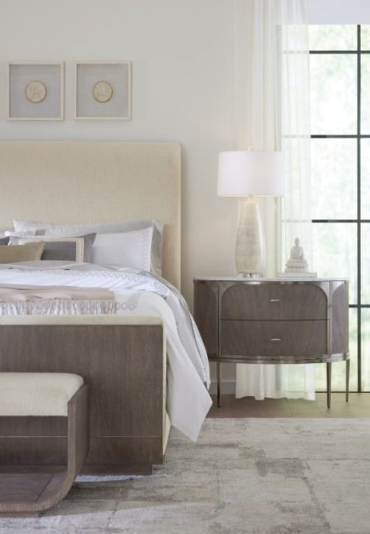 Hooker® Furniture Modern Mood Inverness Natural/Mink King Upholstered Panel Bed-3