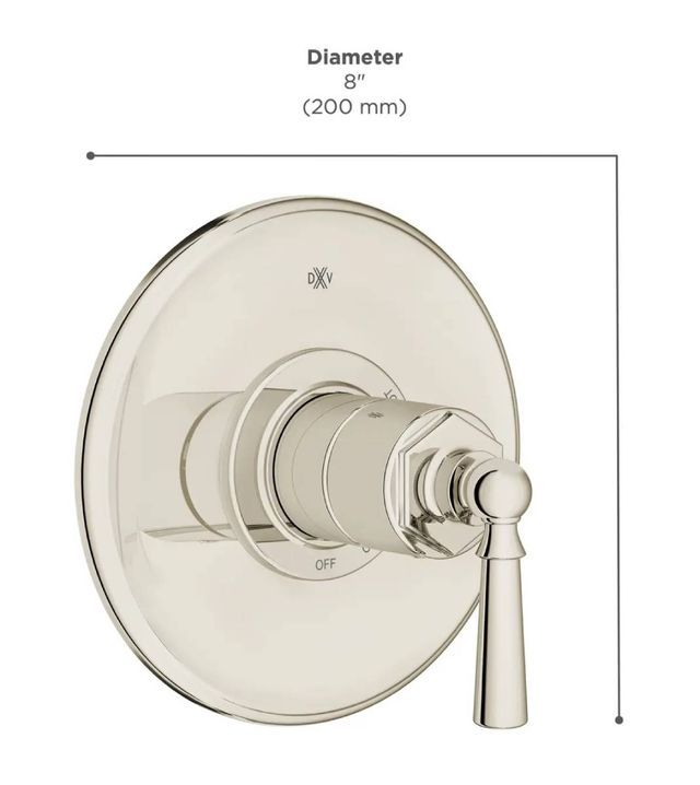 DXV Oak Hill® Brushed Nickle Single Handle Pressure Balance Valve Trim Only with Lever Handle-3