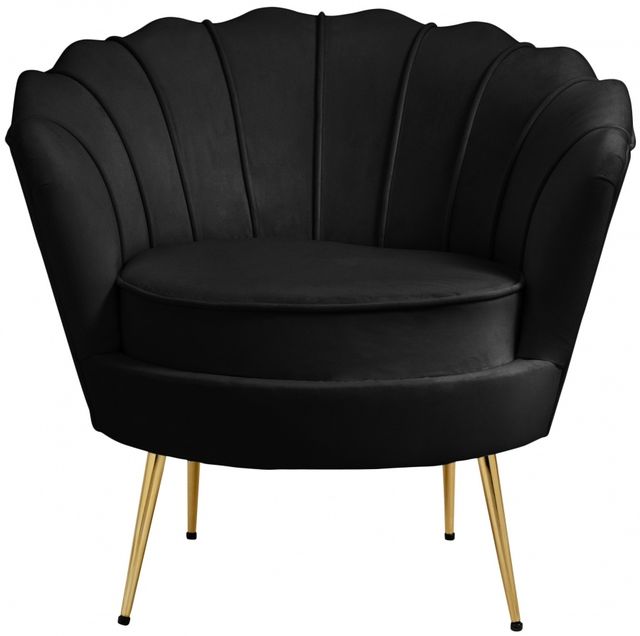 Meridian Furniture Gardenia Black Velvet Chair-0