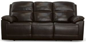 Flexsteel® Jackson Dark Brown Power Reclining Sofa with Power Headrests