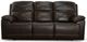 Flexsteel® Jackson Dark Brown Power Reclining Sofa with Power Headrests-2