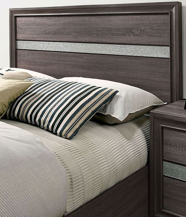 Furniture of America® Chrissy 5-Piece Gray Queen Bedroom Set-2
