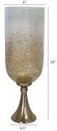 A & B Home Kathleen Cream/Gold Glass Vase with Aluminum Base-2
