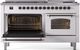 Ilve® Nostalgie II Series 60" White Pro Style Dual Fuel Range-2