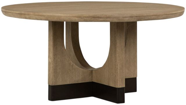 Magnussen Home® Tristan Swiss Coffee Brown Round Dining Table-0