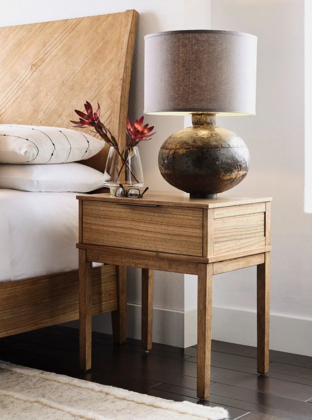 aspenhome® Cyrus Almond Bisque 1-Drawer Nightstand-1
