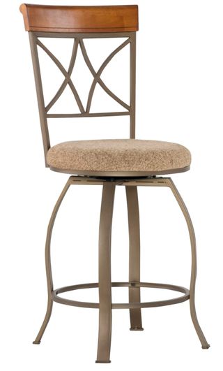 Powell® Hamilton Bronze/Matte Pewter Swivel Counter Stool