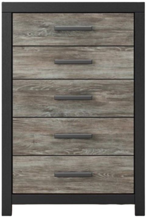 Signature Design by Ashley® Broachmyn Black/Gray 5-Drawer Chest-1