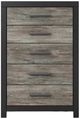 Signature Design by Ashley® Broachmyn Black/Gray 5-Drawer Chest-1