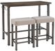 Linon Austin 3-Piece Pewter Dining Table Set-0