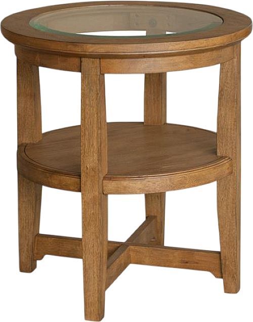 Magnussen Home® Durant Honey Brown Shelf End Table-0
