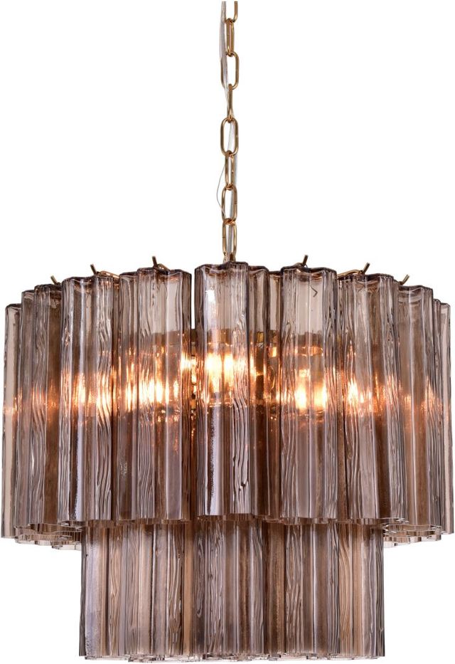 Dovetail Furniture Elcroft Smoke Chandelier-0
