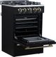 FORNO® Breno Alta Qualita 24" Black Freestanding Gas Range-5