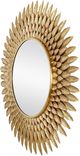 Currey & Company Plume Brass Round Mirror-1
