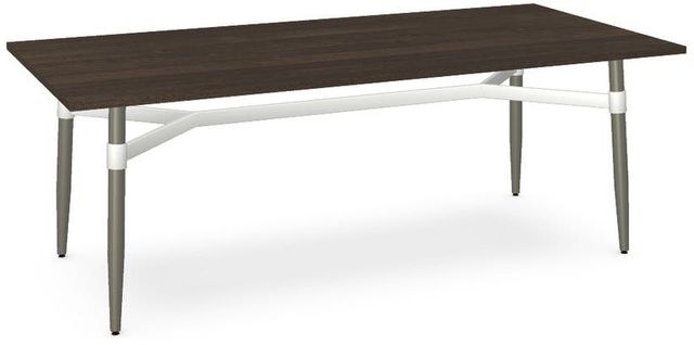 Amisco Customizable Link Birch Veneer Dining Table with Tapered Steel Legs-0