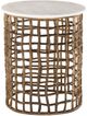 Alder & Tweed Furniture Company Lars Brass/White End Table-0
