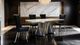 Furniture of America® Basilicata 7-Piece Chrome Dining Table Set with Black Chairs-0