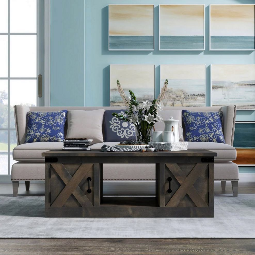 Legends Home Farmhouse Aged Whiskey Coffee Table - Thumbnail 2