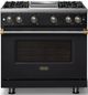Viking® 5 Series 36" Onyx Pro Style Gas (NG) Range with Brushed Brass Trim-4